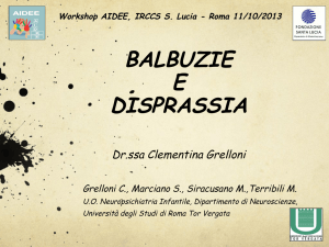 Relazione Dott.ssa Terribili- Dott.ssa Grelloni