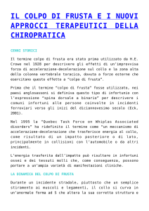 il colpo di frusta ei nuovi approcci terapeutici