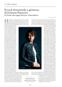 Il rock femminile e grintoso di Gianna Nannini
