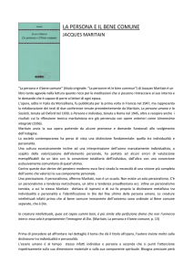 Maritain persona e bene comune