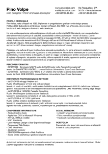 Curriculum Vitae - Pino Volpe, web designer e front