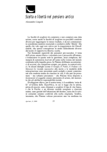 Scelta e libertà nel pensiero antico