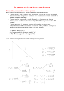 Potenza nei circuiti in corrente alternata