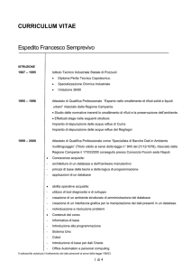 CURRICULUM VITAE Espedito Francesco Semprevivo