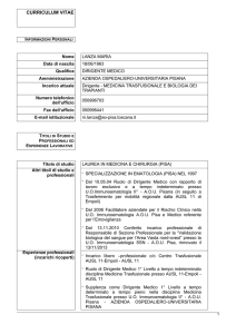 CV - Azienda Ospedaliero