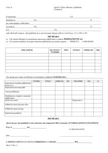 Dichiarazione/variazione contribuente esposizione