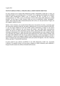3 aprile 2014 NUOVO FARMACO PER LA TERAPIA DELLA