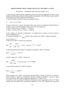 Dissociazione degli ossidi metallici nei forni a vuoto