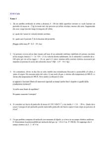 XVII Ciclo Tema 1 a) appena è lasciato libero di muoversi (quindi su