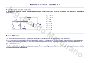 Teorema di Thévenin – esercizio n. 8 - Digilander