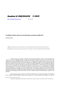 Il sufismo iranico attraverso la letteratura persiana