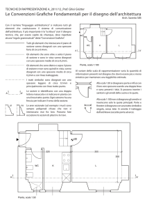 Le Convenzioni Grafiche Fondamentali per il disegno dell`architettura