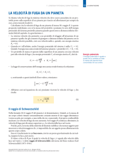 la velocità di fuga da un pianeta