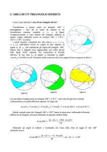 l`area di un triangolo sferico