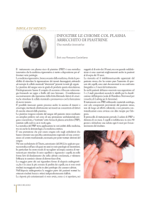 infoltire le chiome col plasma arricchito di piastrine