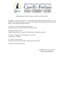 PROGRAMMA CORSO "DALLA TERRA ALL`UNIVERSO" Il progetto
