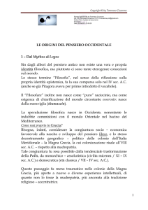Le Origini - tommaso ciccarone