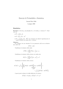 Esercizi di Probabilit`a e Statistica