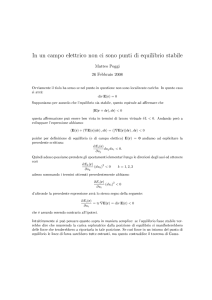 In un campo elettrico non ci sono punti di