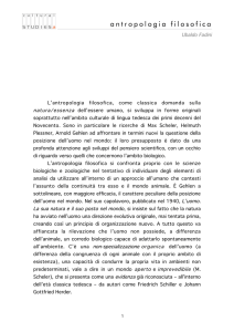 Ubaldo Fadini L`antropologia filosofica, come
