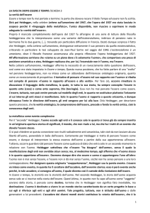 La svolta dopo Essere e tempo (Scheda 3/sintesi)