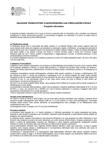 Ablazione transcatetere a radiofrequenza nella fibrillazione
