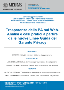 Trasparenza della PA Analisi e casi pratici dalle nuove Linee G