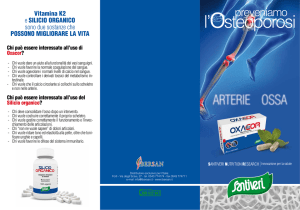 Vitamina K2 e SILICIO ORGANICO sono due sostanze che