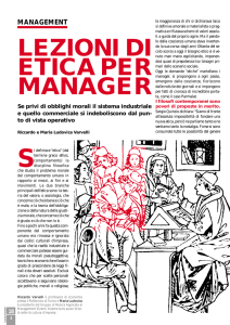 LEZIONI DI ETICA PER MANAGER