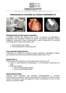 Preparazione Coronaro TAC - Casa di Cura Madre Fortunata Toniolo