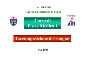 9/3/2006 - Lezione 12: Composizione del sangue