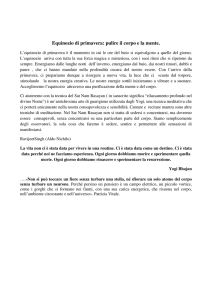 Equinozio di primavera: pulire il corpo e la mente.