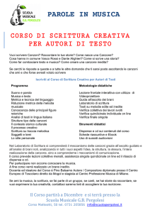 PAROLE IN MUSICA - Scuola Pergolesi