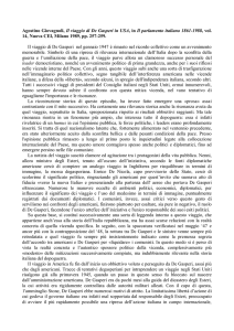 Agostino Giovagnoli, Il viaggio di De Gasperi in USA, in Il