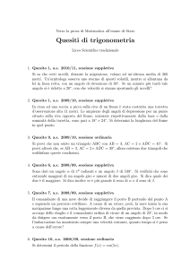 Quesiti di trigonometria