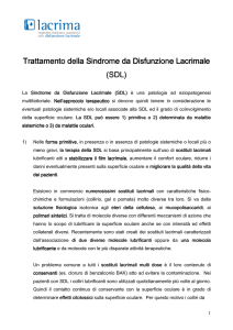 SDL - occhiosecco, disfunzione lacrimale, dl, DL, occhio, secco, dry