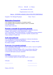 Matematica finanziaria Principi e concetti di economia generale