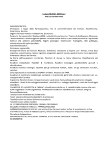 FARMACOLOGIA GENERALE Prof.sse Sortino