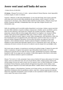 Avere vent`anni nell`India del sacro
