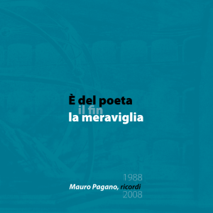 Mauro Pagano, ricordi - Comune di Canneto sull`Oglio