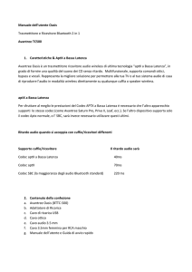 Manuale dell`utente Oasis Trasmettitore e Ricevitore