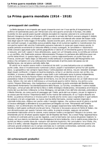 La Prima guerra mondiale (1914 - 1918)