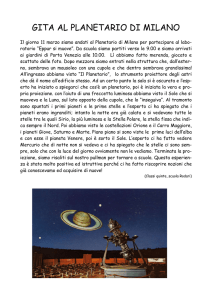 GITA AL PLANETARIO DI MILANO