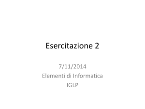 Esercitazione 2
