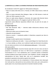 La risposta alla crisi del 1929 nei diversi paesi europei