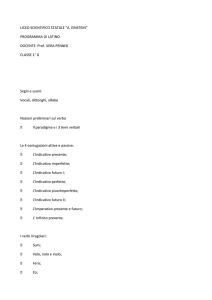 PROGRAMMA DI LATINO DOCENTE: Prof. VERA PENNISI