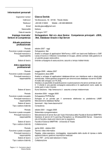 Informazioni personali Giacca Davide Impiego