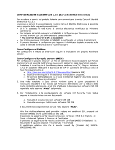 Come configurare la CIE