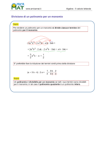 Divisione di un polinomio per