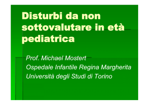 Disturbi da non Disturbi da non sottovalutare in età sottovalutare in